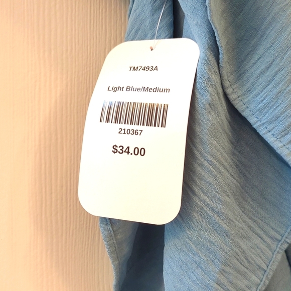 NWT Dress Up V-Neck Top Blouse Elastic Waist - Picture 3 of 10